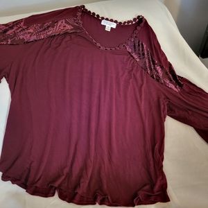 Plus size 3/4 sleeve top